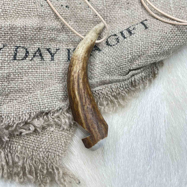 Dog whistle deer horn | handcarved | No. 2