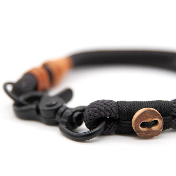 Halsband Tau Ø 8 mm | Karabiner | Charcoal Charm