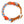 Exklusives 10 mm Hundehalsband Joyful Orange aus Tau mit verstellbarer Schnalle, edel und einzigartig