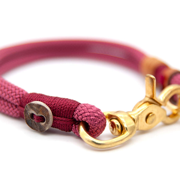 Halsband Tau Ø 8 mm | Karabiner | Vino Rouge