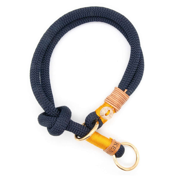 Stilvolles Hundehalsband Midnight Sunburst, robust, fellschonend und maßgefertigt auf deinen Hund