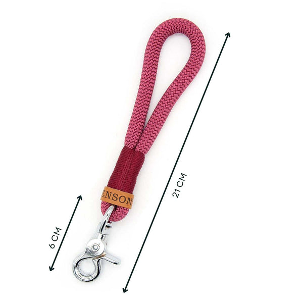 Handgemachter Schlüsselanhänger - Vino Rouge mit Karabiner